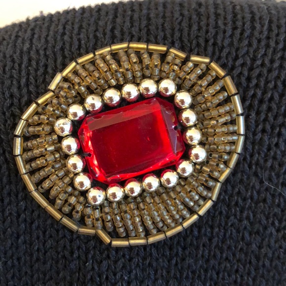 Vintage 1980s Bejeweled Sweater Med Excellent Cond - Picture 5 of 11